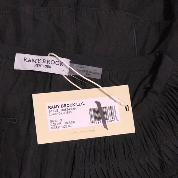 RAMY BROOK Clarinda Smocked Drop Waist Mini Dress with flaws read discriptions - Picture 7 of 11